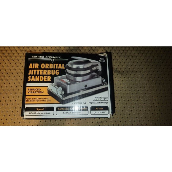 Central Pneumatic Air Orbital Jitterbug Sander 1/2" - Picture 1 of 10